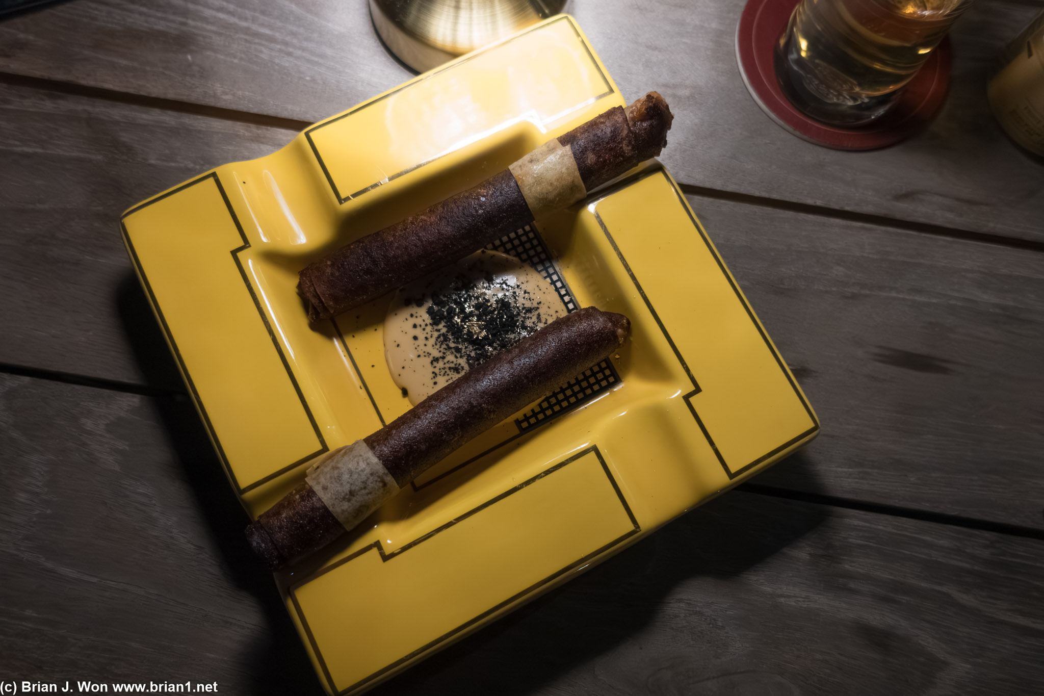 Shrimp "cigars" were a gimmick.