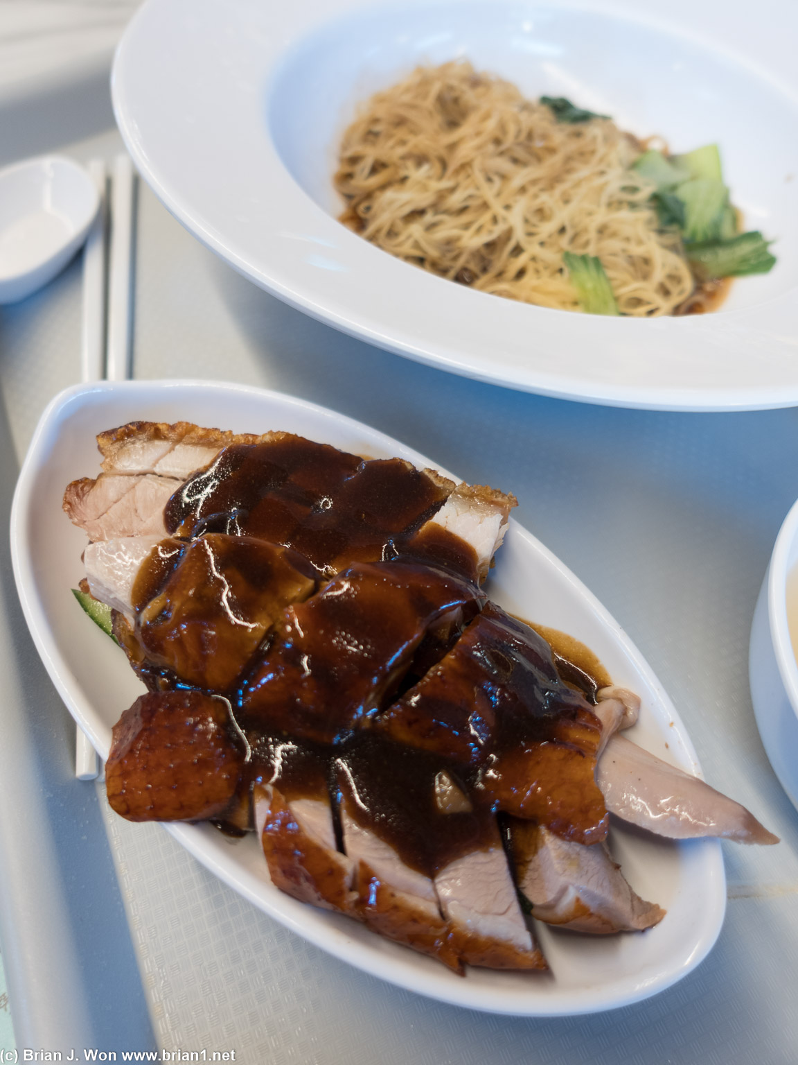 Roast pork and roast duck, pretty decent.