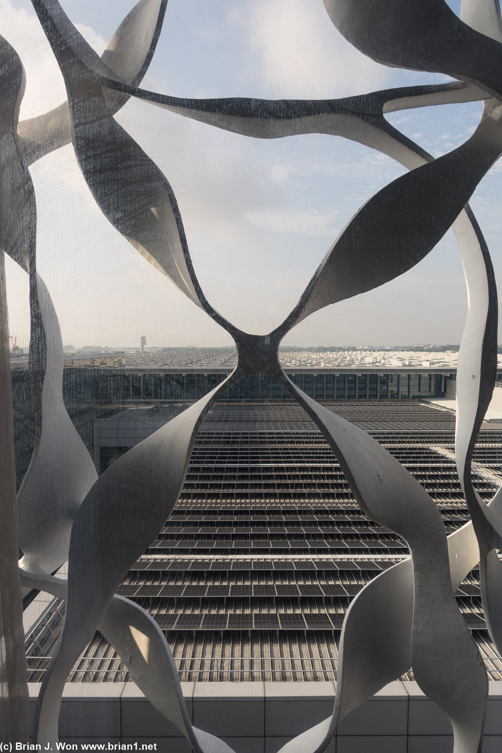 Morning from the Crowne Plaza at Changi Airport Terminal 3.