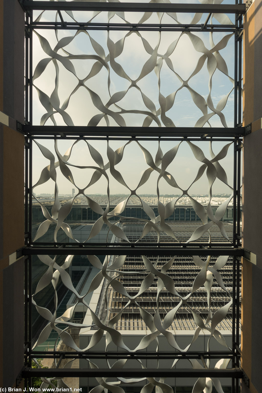 Morning from the Crowne Plaza at Changi Airport Terminal 3.