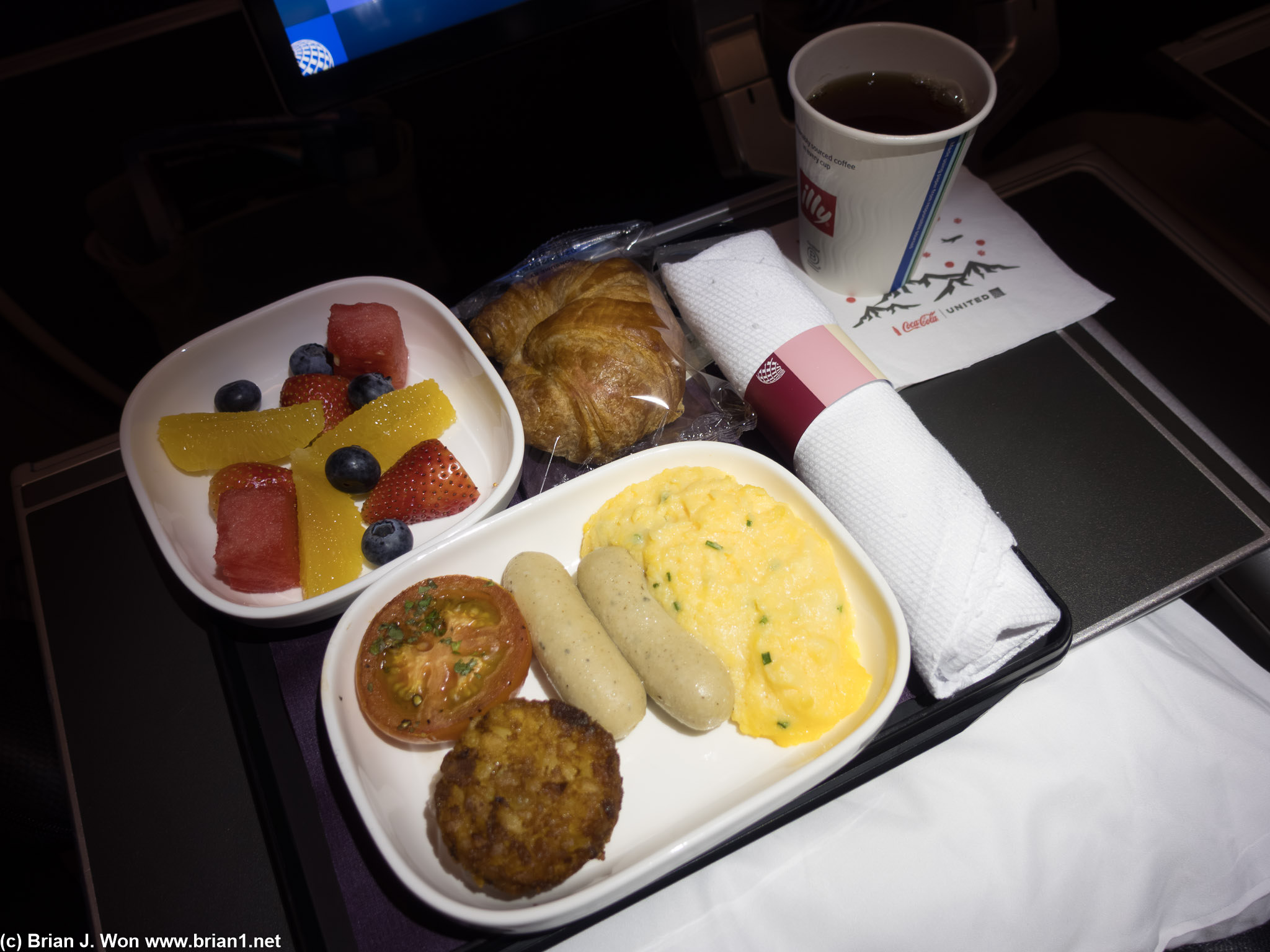 Pre-arrival meal. Edible.