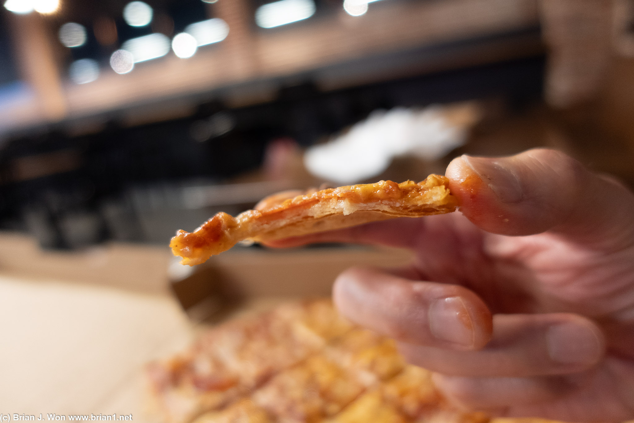 Almost like a cracker in thickness.