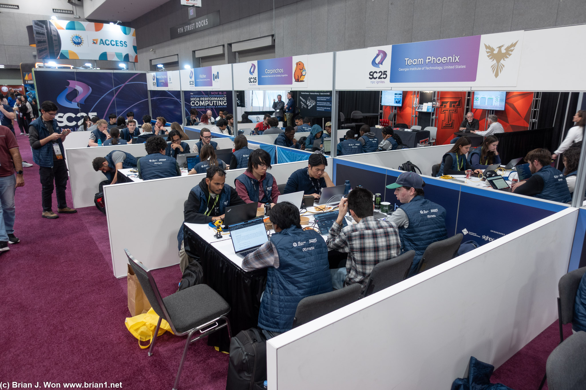 Student teams competing.