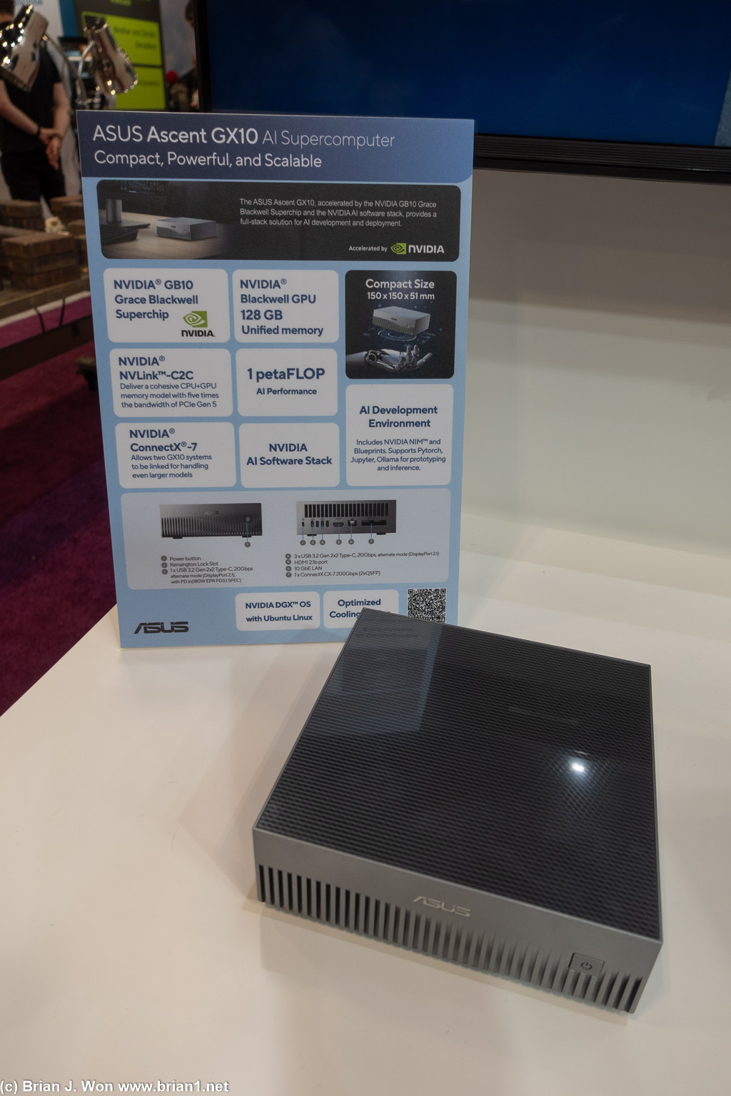 Asus NVIDIA GB10 Grace Blackwell mini-PC.