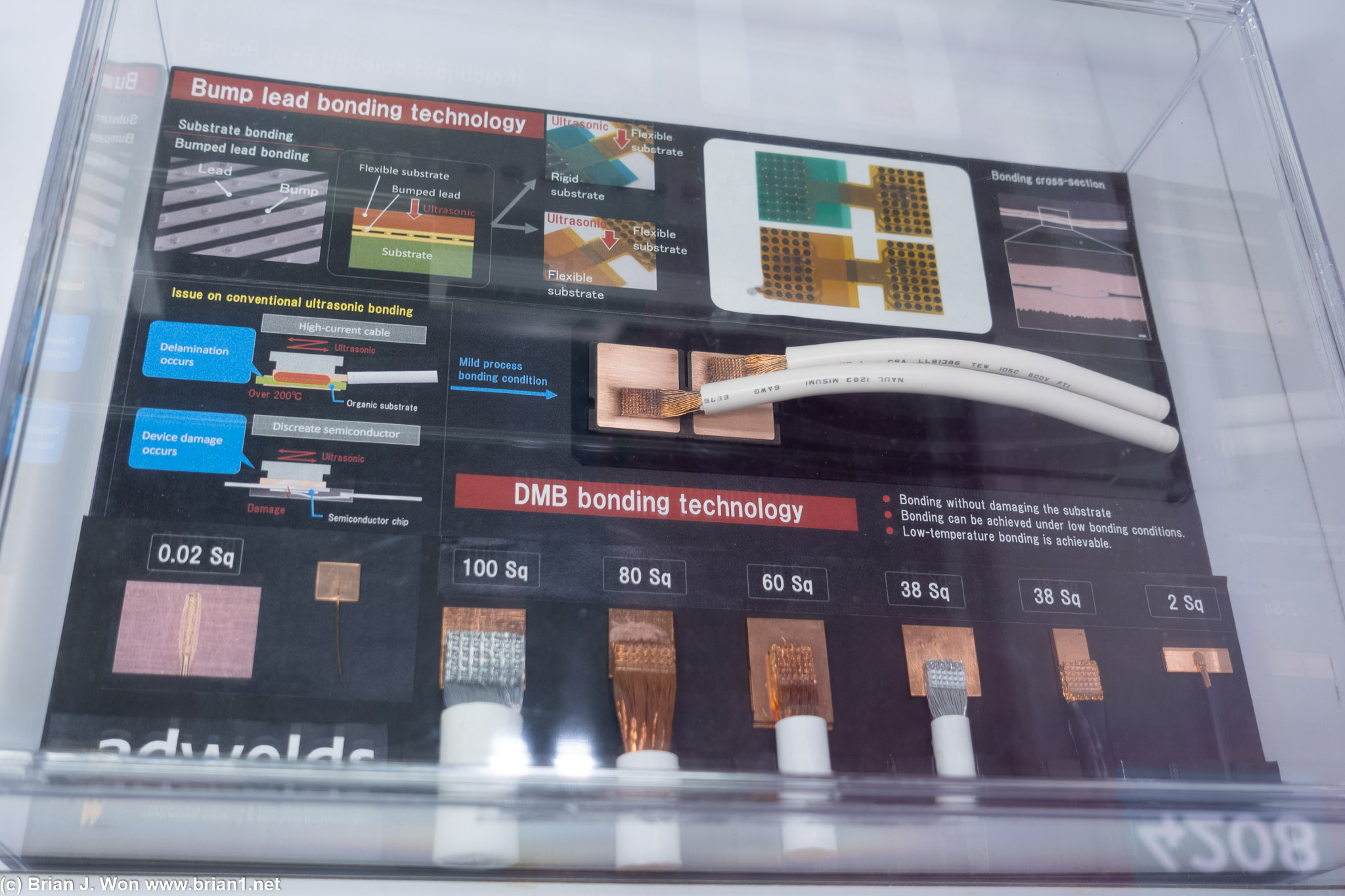 Tatsuta showing off their cable and cable bonding.