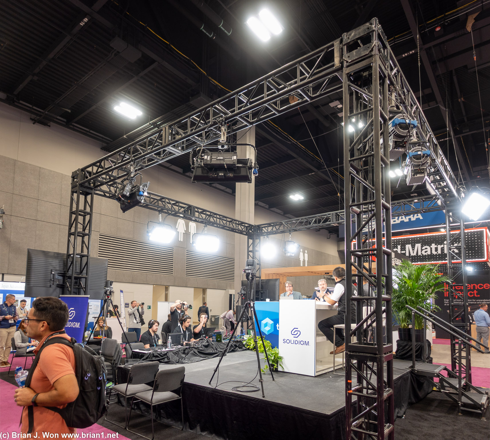 Exhibit hall video area.