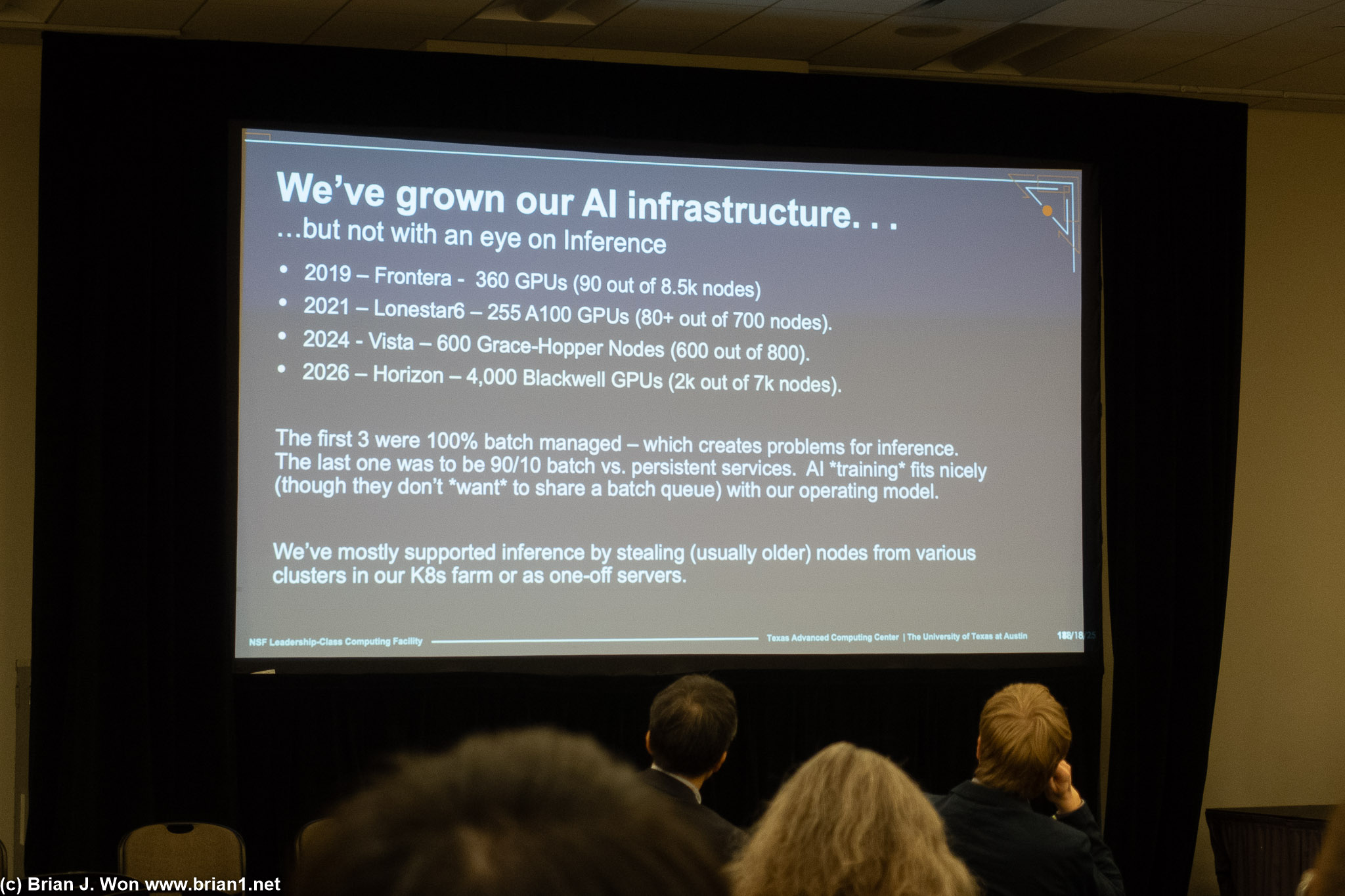 TACC explaining their AI infrastructure growth.