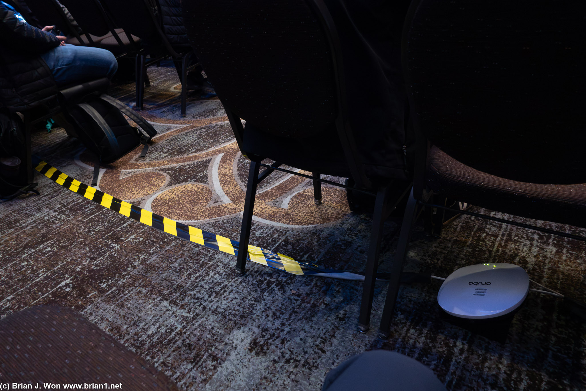 Access points on the floor.