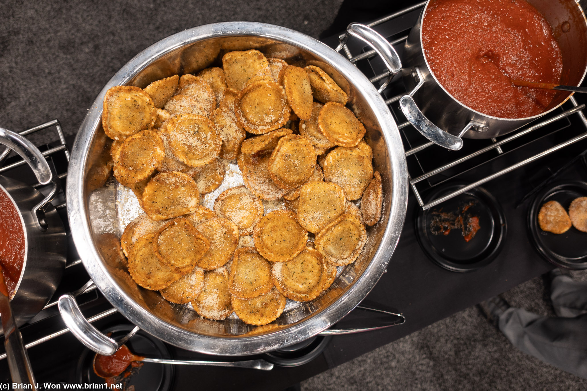 Toasted ravioli is another local favorite.