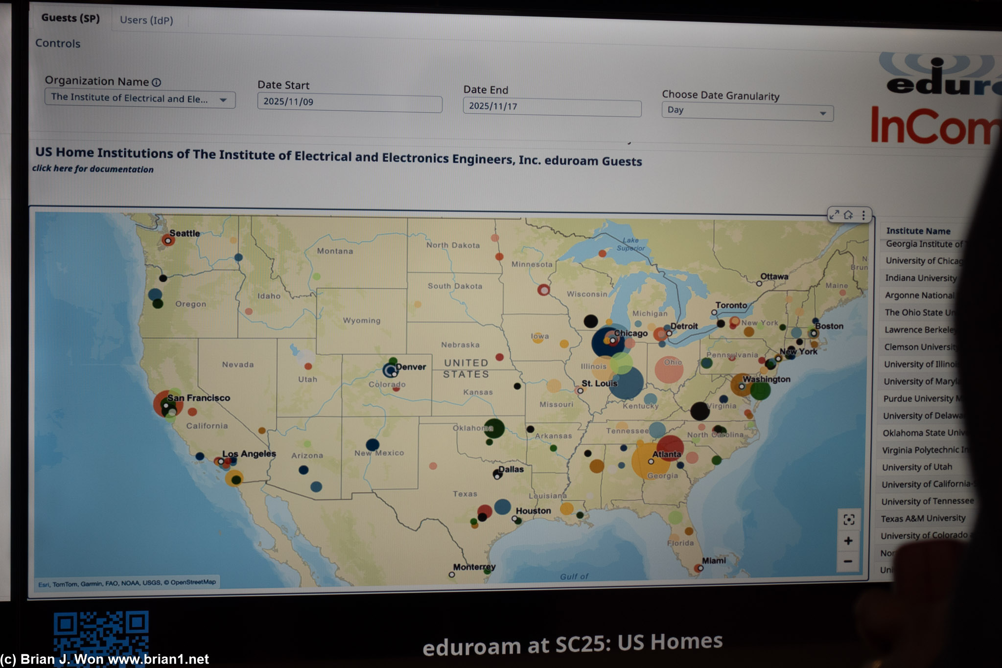 eduroam users-- not many from Los Angeles, but a ton from east of the Mississippi.