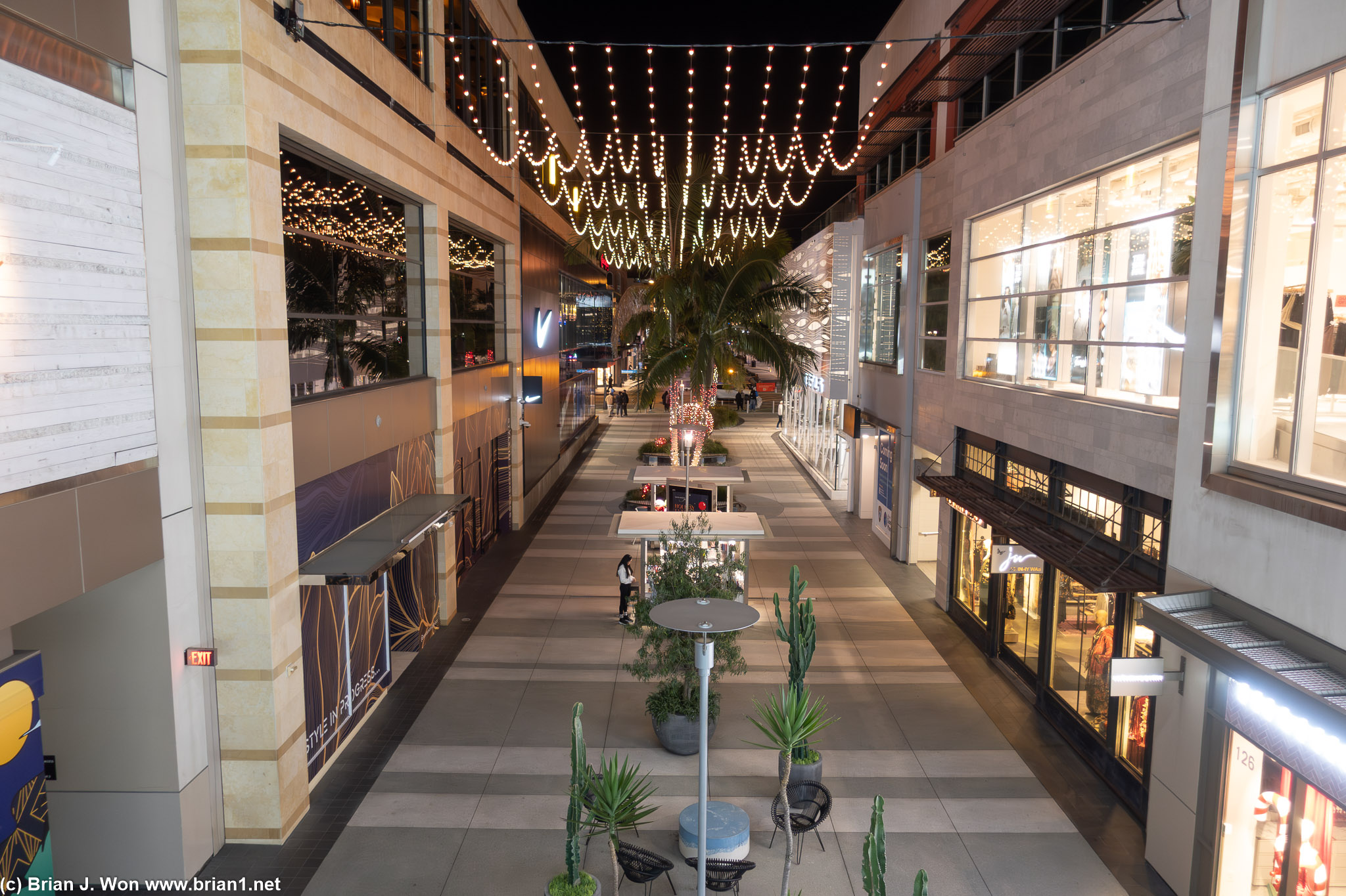 Not too many decorations up.