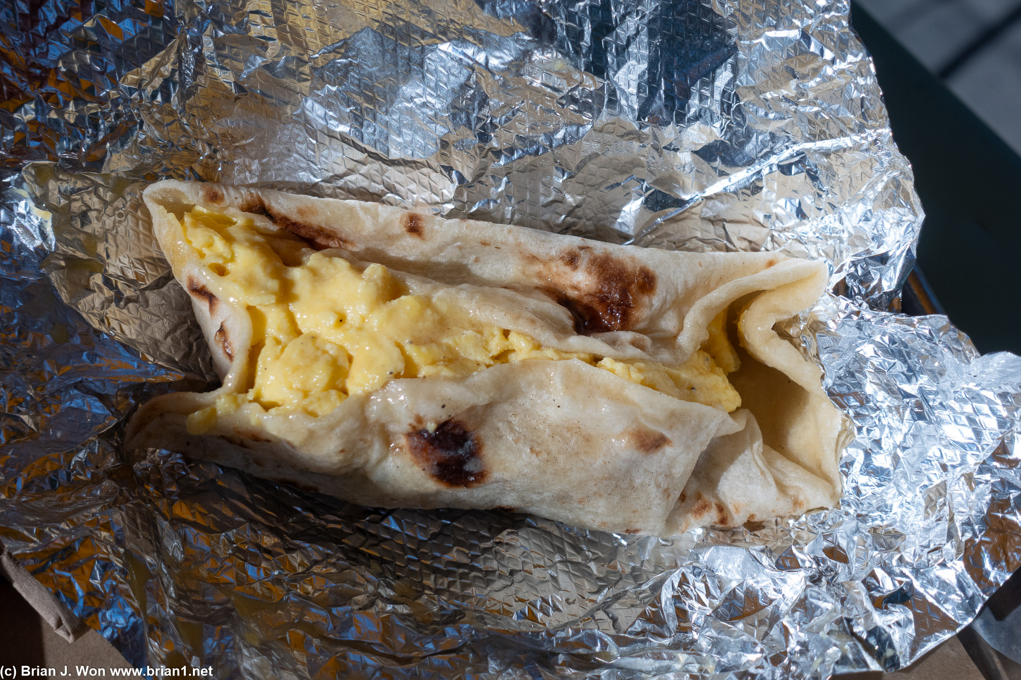 Pecos: brisket and eggs.